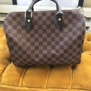LOUIS VUITTON Damier Ebene Speedy Bandouliere 30